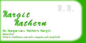 margit mathern business card